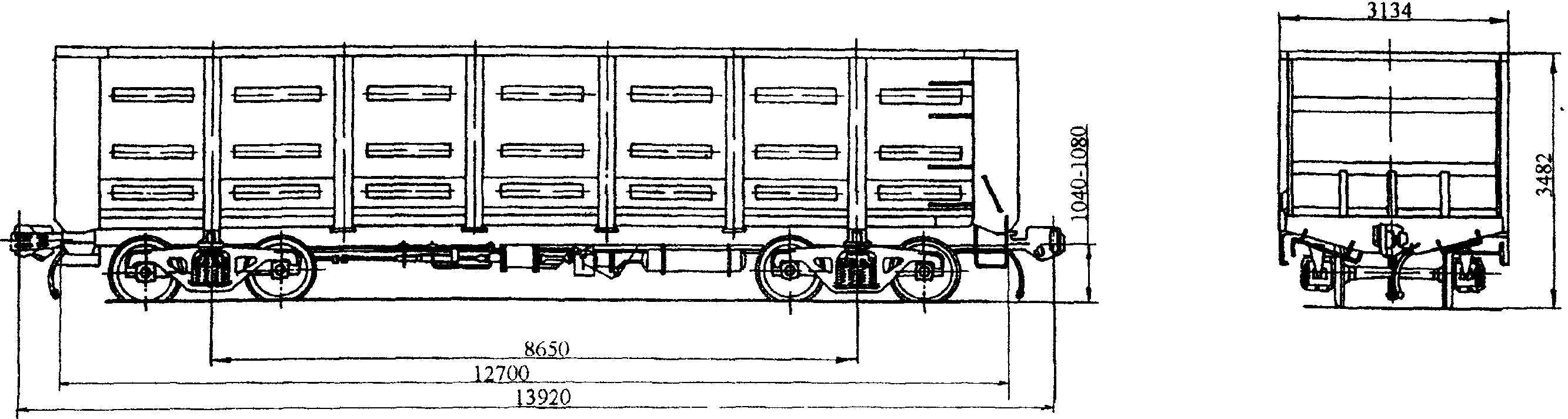 Устройство железнодорожного вагона. 4-Осный полувагон модели 12-1505. Полувагон модель 12-753. Схема полувагона с люками. Модель вагона 12-1505.